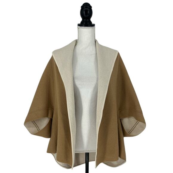 Interdee Reversible Sweater Poncho - Picture 2 of 14